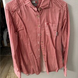 Ariat Red Checkered WOMENS FR Button Down Shirt